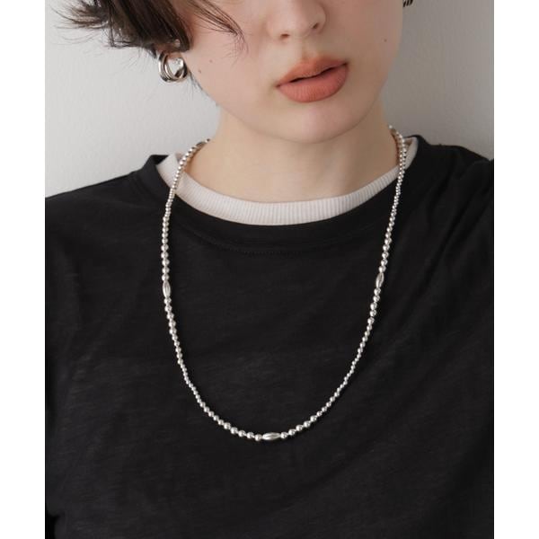 フィリップオーディベール　ロングネックレス　エルミオンヌ　トグル　シルバートーン PHILIPPE AUDIBERT／Elgin long necklace | ナノユニバース(NANO