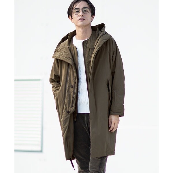 機能中綿ロングモッズコート（西川ダウン(R)ベスト付） | ナノ