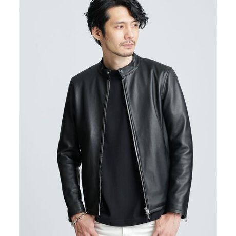 羊革】COMME CA DU ダサかっ MODE 黒 ラムレザージャケット Mサイズ