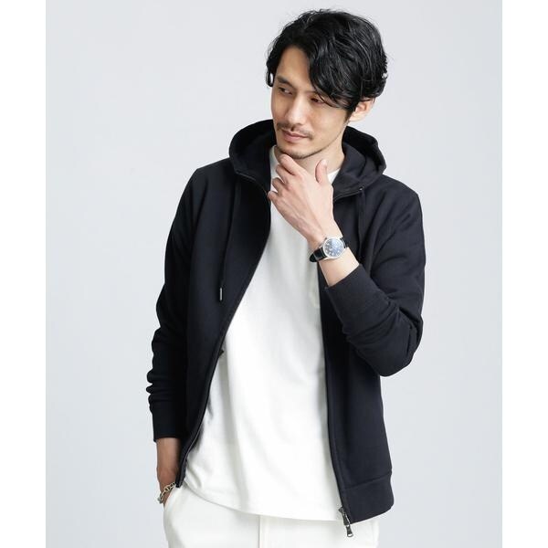 ナノユニバース× Champion／別注切替ZIP パーカー Lサイズ
