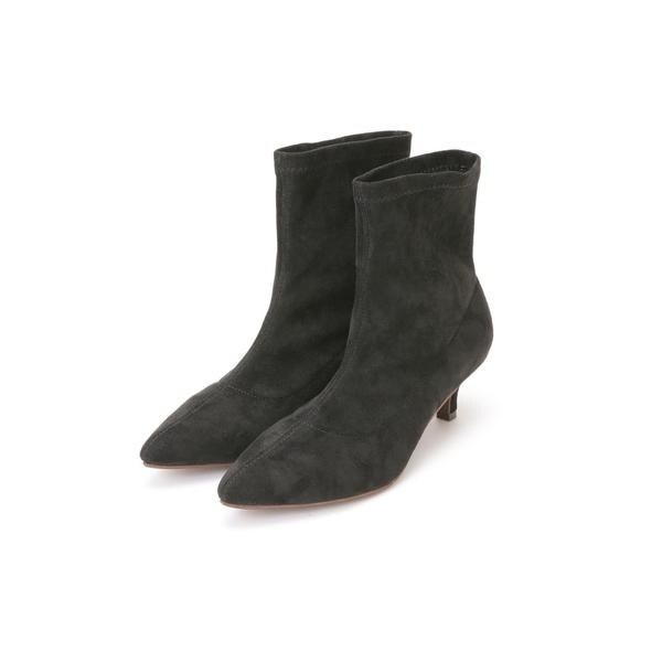 ベロア調ストレッチショートブーツ ナノユニバース 全国総量無料で