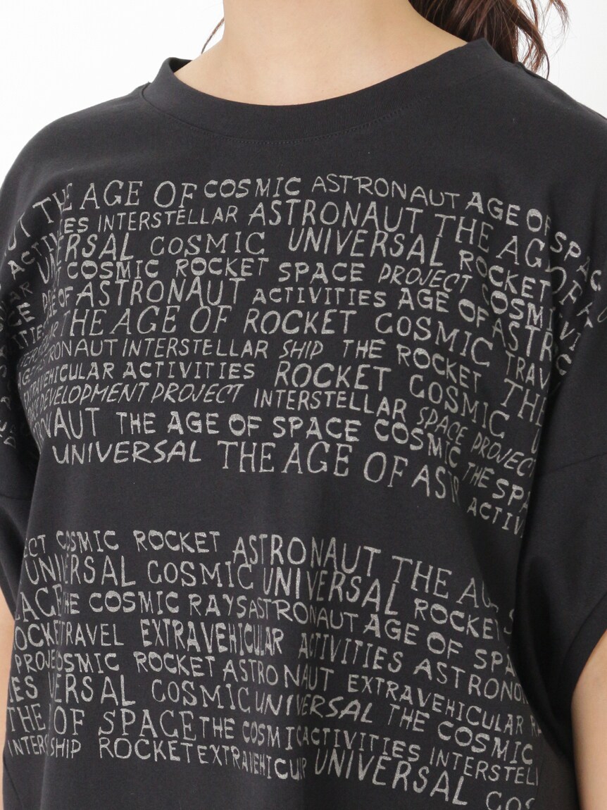 ラメ英字プリントゆったり肉厚ブラウス | アル・ディ・ラ(AL DI LA