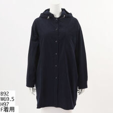 フード付きコーデュロイシャツ