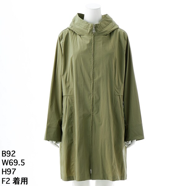 ストレッチ ]セミロング微撥水フードコート | アル・ディ・ラ(AL DI LA