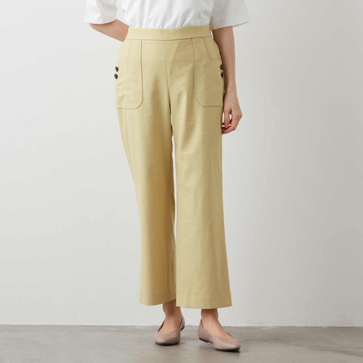 アル・ディ・ラ（AL DI LA）/ボタン付ワイドパンツ ボタン付ワイドパンツ | アル・ディ・ラ(AL DI LA) | マルイウェブチャネル