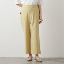 ボタン付ワイドパンツ