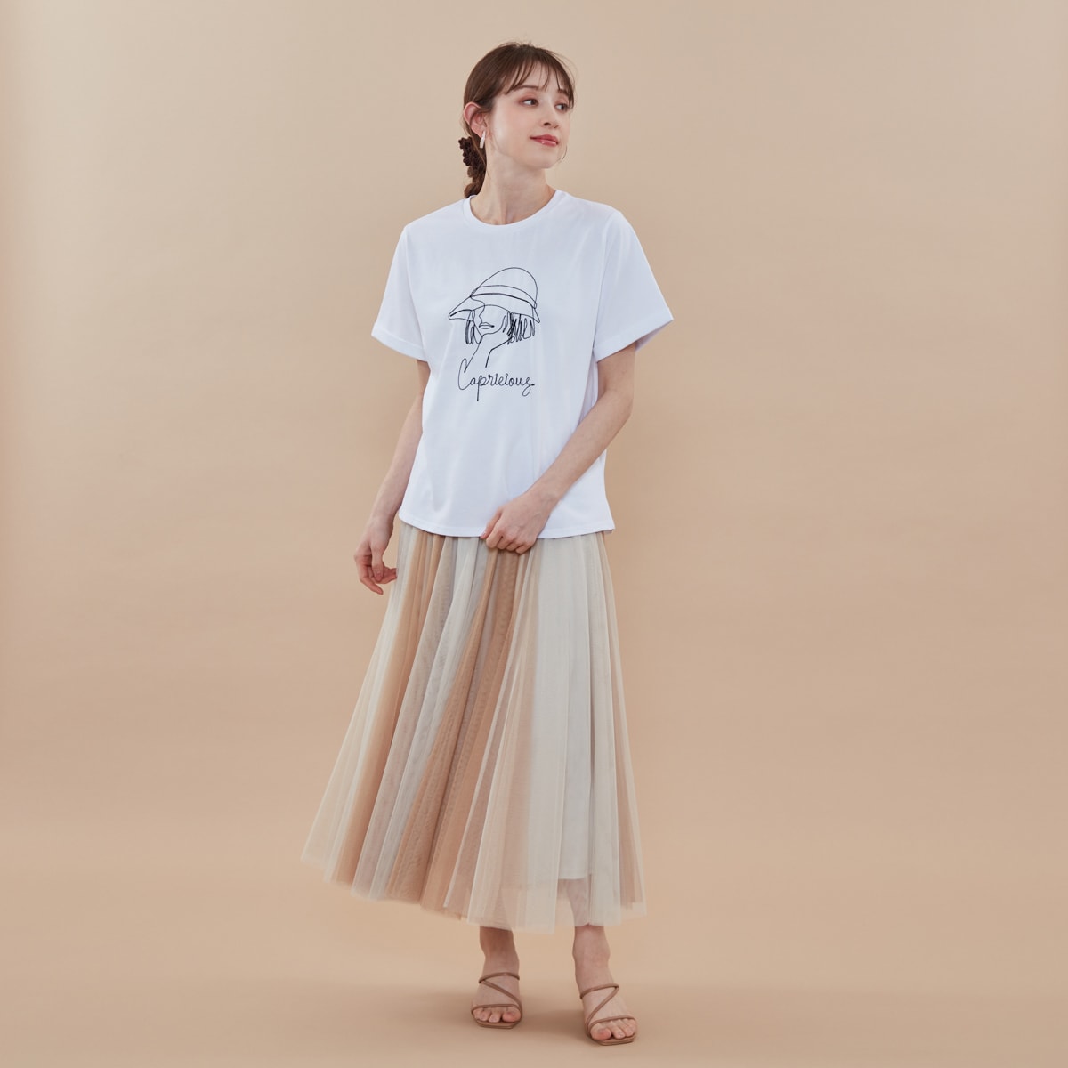 スパンコール×チュールスカート | イェッカ ヴェッカ(YECCA VECCA