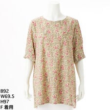 【リバティ】【シアサッカー地】袖口タックチュニック