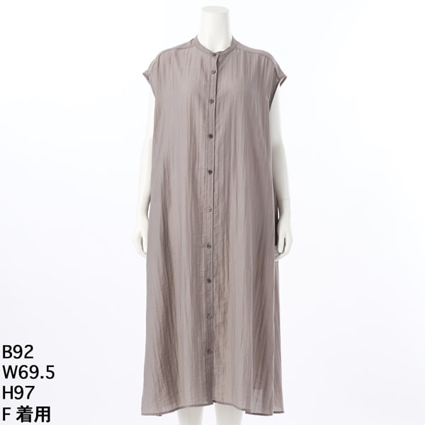 洗える】エフォートレスダブルクロス バルーンスリーブ ワンピース