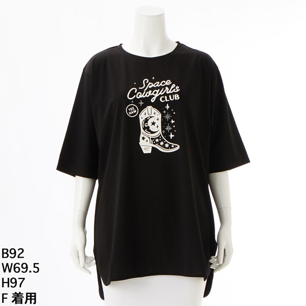 箔ブーツプリント ロングシルケットカットソー 箔ブーツプリント ロングシルケットカットソー | アル・ディ・ラ