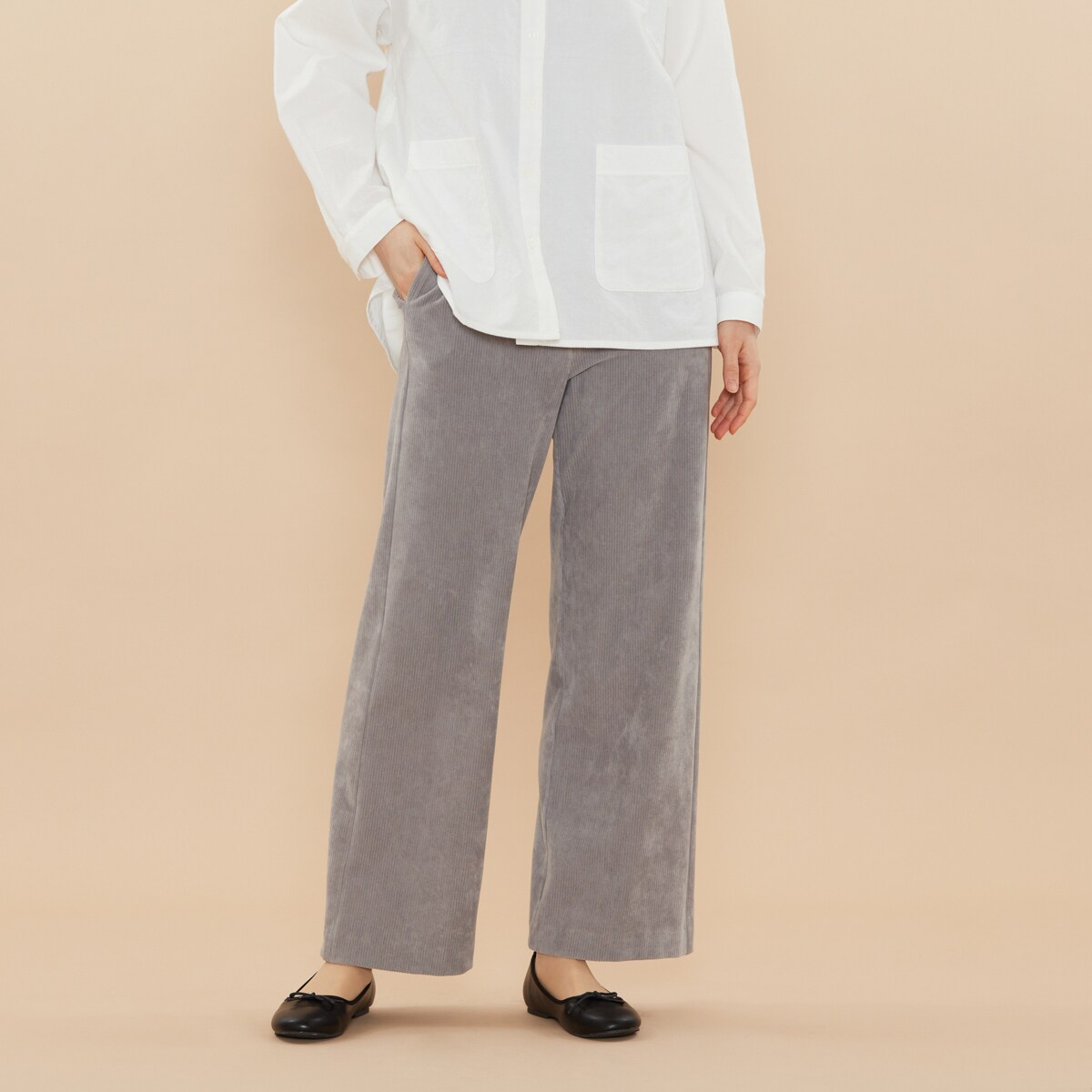 アル・ディ・ラ（AL DI LA）/コーデュロイストレートパンツ　【日本生地・日本縫製】 コーデュロイストレートパンツ 【日本生地・日本縫製】 | アル・ディ