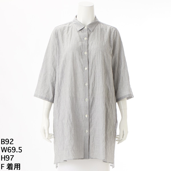 アル・ディ・ラ（AL DI LA）/[ 洗える ] シャーリングスコットンブラウス 洗える ] シャーリングスコットンブラウス | アル・ディ・ラ(AL DI LA