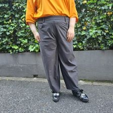 COOLMAX 速乾 麻混 クールマックスゆったりテーパードパンツ