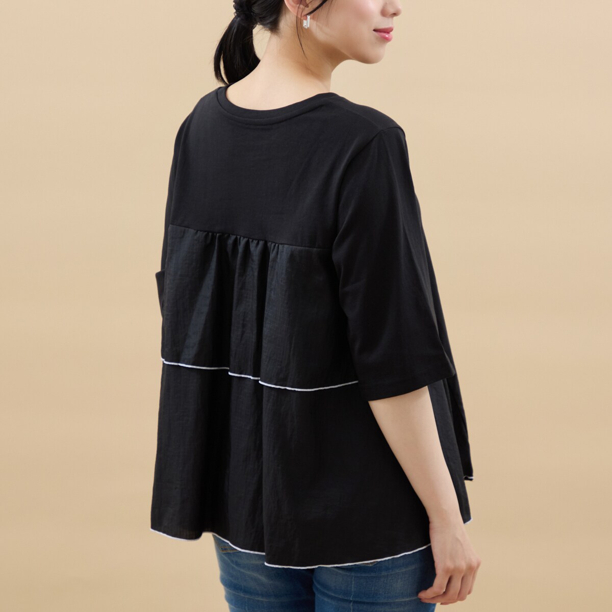 【洗える】箔プリント猫Tシャツ 洗える】箔プリント猫Tシャツ | アル・ディ・ラ(AL DI LA