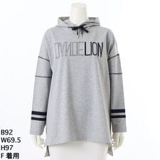 【洗える】ロゴ裏毛ロングパーカー