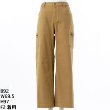 アル・ディ・ラ(AL DI LA)の【日本製】ウエストゴムカーゴストレッチパンツ　（ファスナー開き）