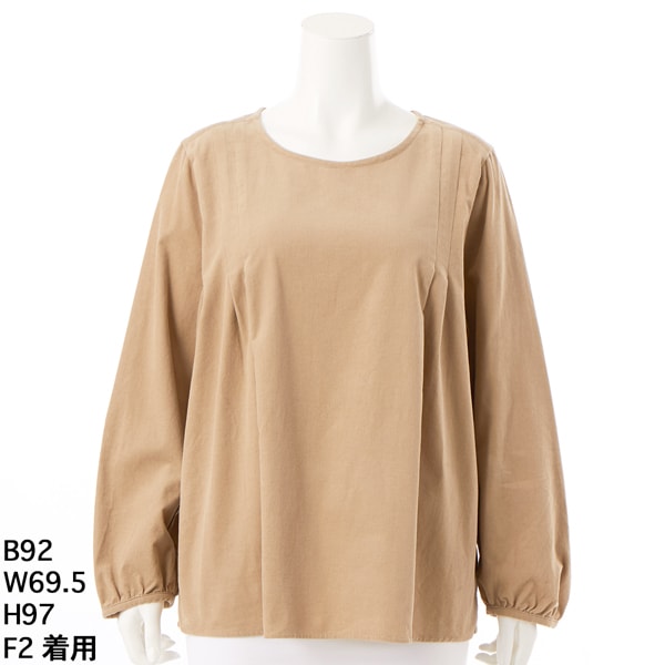 アル・ディ・ラ（AL DI LA）/【洗える】コーデュロイ　フレアーシルエットブラウス 洗える】コーデュロイ フレアーシルエットブラウス | アル・ディ・ラ