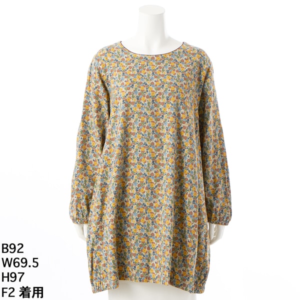 アル・ディ・ラ（AL DI LA）/猫柄ピンタックスクエアネックチュニック 猫柄ピンタックスクエアネックチュニック | アル・ディ・ラ(AL DI LA