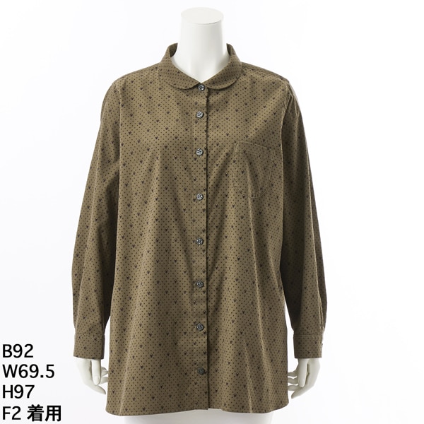 15～19号]コットンスラブローンハンドタッチフラワープリント