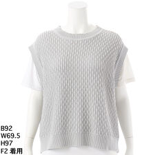 日本製 五泉ニット 12G  バックボタン ニットベスト ［ALDILA］ 洗える 防シワ