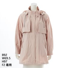 撥水加工フード取り外し可能な2WAYスプリングコート