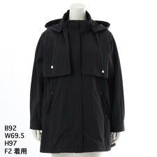 撥水加工フード取り外し可能な2WAYスプリングコート