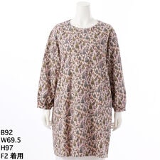 【洗える】微起毛　動物と家柄チュニック