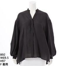 チュールレイヤード・スキッパーブラウス