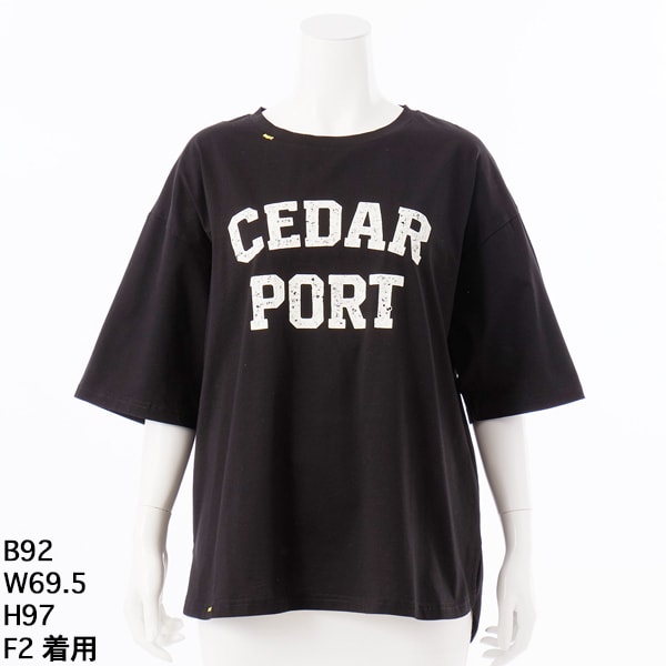 CEDAR PORT』ロゴ＆裾刺繍Tシャツ | アル・ディ・ラ(AL DI LA