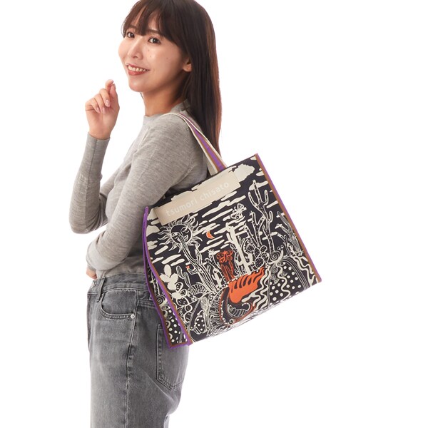 オールドテディガール ワッペントートバッグ L/OTG-233041