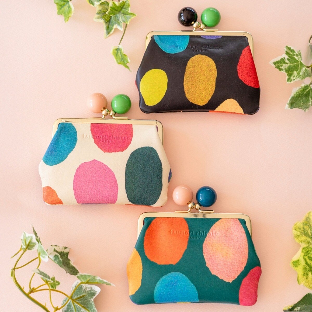 tsumori chisato CARRY フルムーンドット がま口小銭入れ カラフルズームドット がま口 小銭入れ | ツモリチサト キャリー