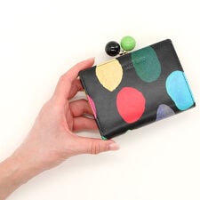 【tsumori chisato CARRY】 カラフルズームドット ２つ折り財布 がま口