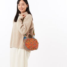 【tsumori chisato CARRY】 マルチチェック 2way ショルダーバッグ