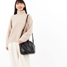 【tsumori chisato CARRY】 ラムギャザー 2way ハンドバッグ