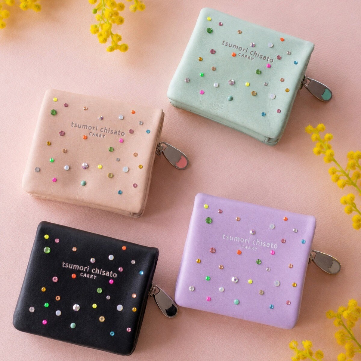 BABYL 10 YEARS KARUTA 限定 tsumori chisato CARRY】 キラキラ石 2つ折り財布 ミニ財布