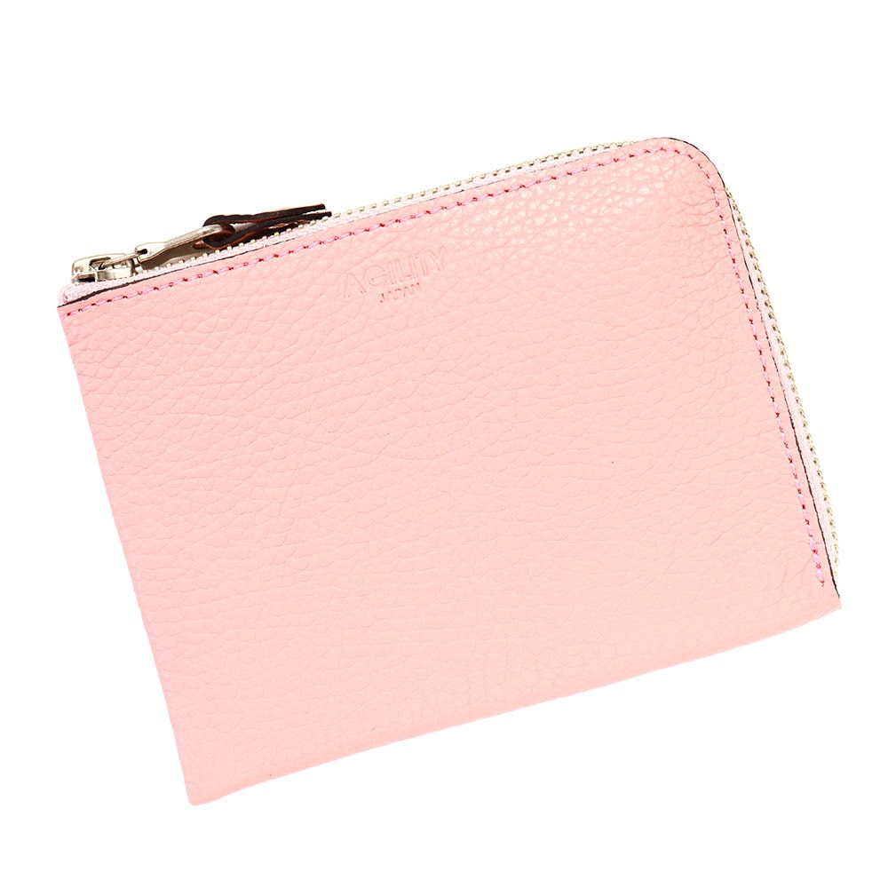 アジリティー アッファ/アリニエショート/イタリアンシュリンク(ライトピンク)【薄型スリム財布 スリット構造】AGILITY アリニエショート/イタリアンシュリンク(ライトピンク)【薄型スリム