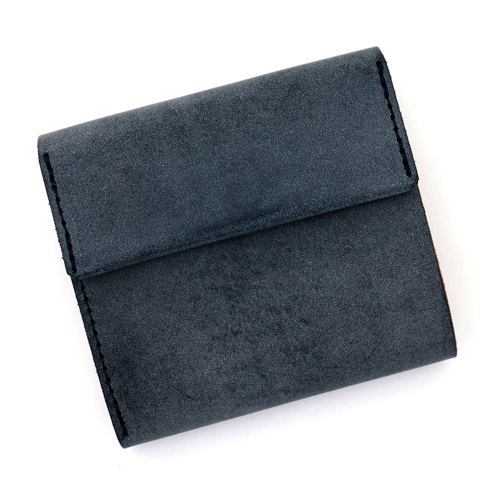 ラヴァン/バッファローレザー(ネイビー)【二つ折り財布 メンズ