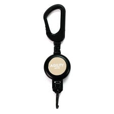 リールキーホルダー 伸縮 カラビナ付き 樹脂製 AGILITY