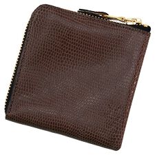 スクエアウォレット/リザードエンボス(グレー)【折財布 コインケース】