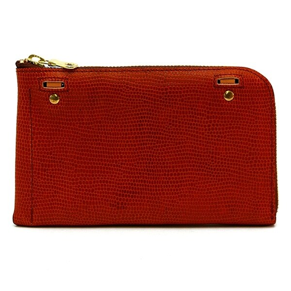 ボヤージュ/リザードエンボス(チョコ)【ウォレット L字ファスナー