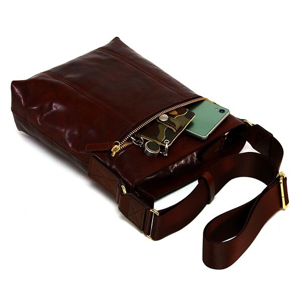 ビュッフルショルダー/バッファローレザー(チョコ)【ショルダーバッグ