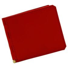 アジェンダ/栃木ヌメ(レッド)【マネークリップ カードケース】