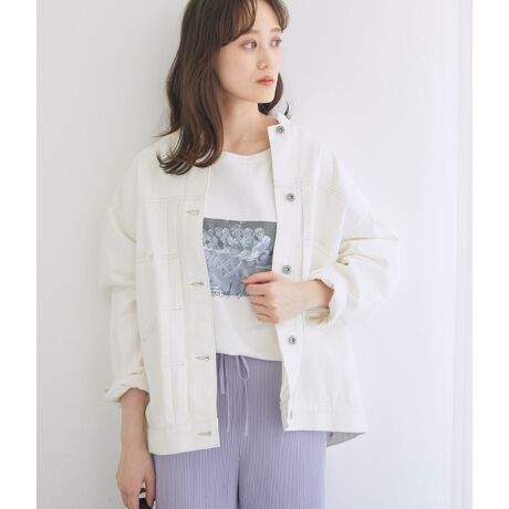 美人百花4月号掲載 ノーカラーデニムgジャン ビス Vis ファッション通販 マルイウェブチャネル Cb001 374 33 01 美人百花4月号掲載 ノーカラーデニムgジャン ビス Vis ファッション通販 マルイウェブチャネル Cb001 374 33 01