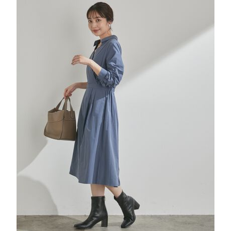 ピーチ起毛衿付きカシュクールワンピース ビス Vis Bve ファッション通販 マルイウェブチャネル