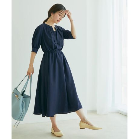 Easy Care フロントタック5分袖ワンピース Sustainable ビス Vis Bve ファッション通販 マルイウェブチャネル