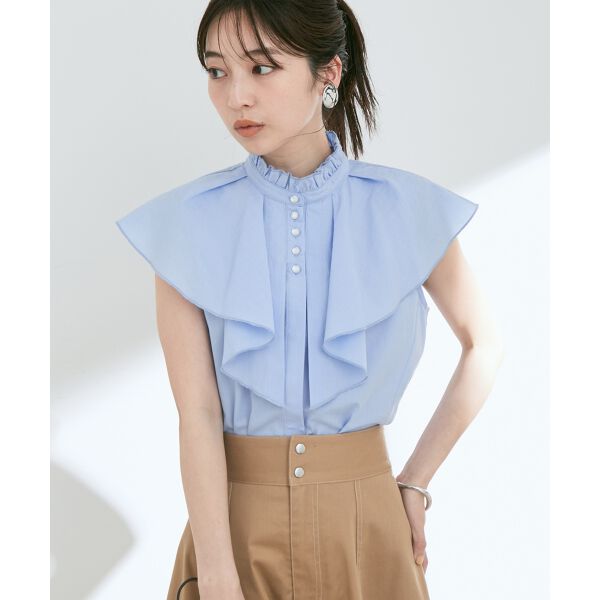 #フリルブラウス