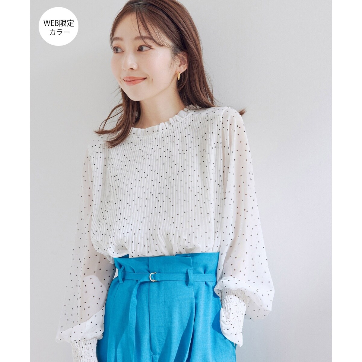 洗える】シフォンプリーツブラウス | ビス(VIS) | マルイウェブチャネル