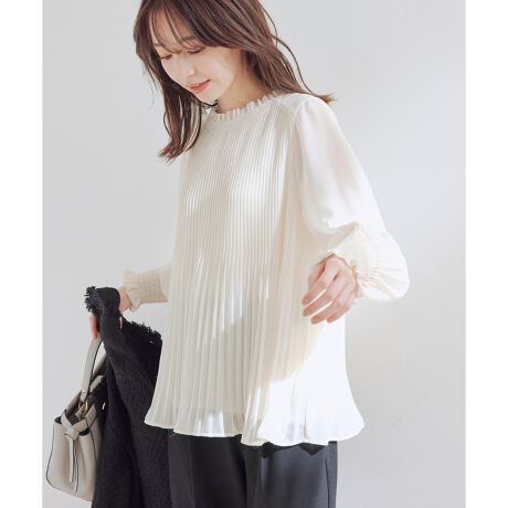 洗える】シフォンプリーツブラウス | ビス(VIS) | マルイウェブチャネル 