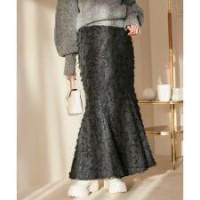 【洗える】フリンジマーメイドスカート