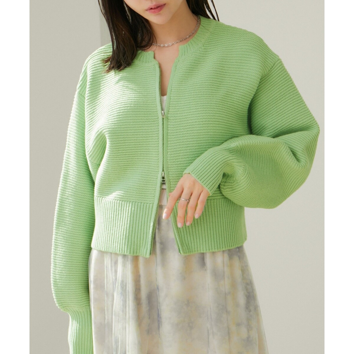 Wジップニットカーディガン | ビス(VIS) | マルイウェブチャネル